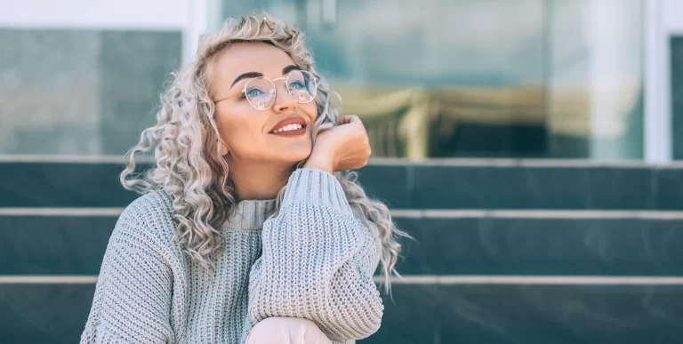 young woman thinking